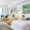 a room with a large painting on the wall