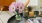 a vase with flowers on a table